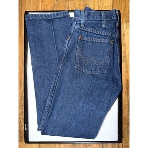 Wrangler straight leg blue jeans 7x32